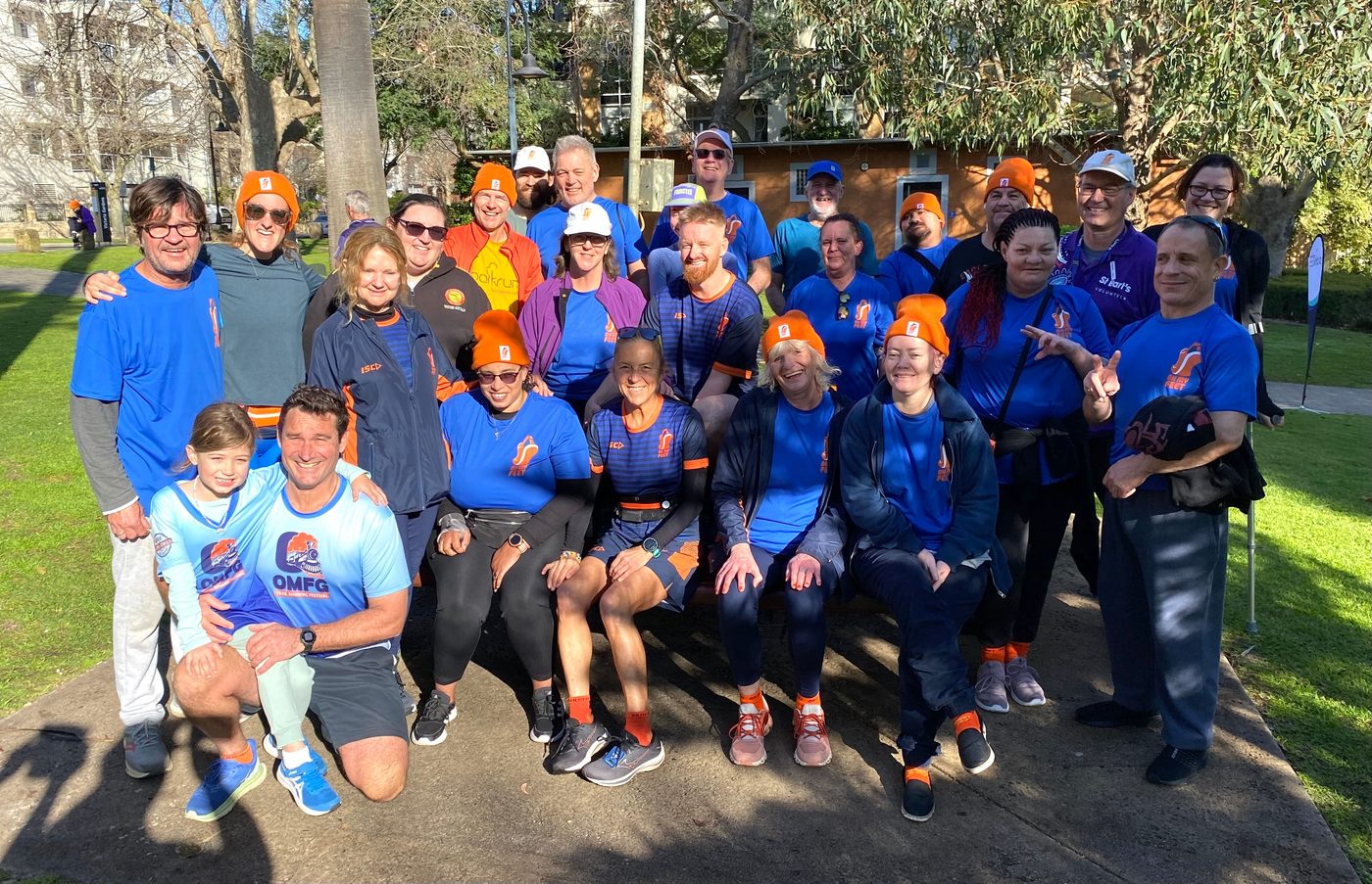 The On My Feet running community together at a parkrun
